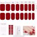 Gel Nail Stickers Cuttable Semi Cured Gel Nail Strips Self-Adhesive Full Nail Wraps Nail Polish Stickers for Professionals Beginners (UV Lamp Required but Not Included) Dark Red - Buy Online on GoSupps.com