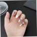 Healeved 4 Sets Nail Ring Women Finger Decor Womans Rings Jewelry Nail Tip Ring Nail Jewels Ring for Ring Jewelry Rings for Jewelry for Nail Jewelry White Zinc Alloy - Buy Online on GoSupps.com