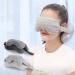 2 in 1 Portable Cotton Neck Pillow & Eye Mask - Light Gray Travel Cushion for Airplane Sleep & Relaxation - Buy Online on GoSupps.com