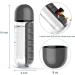 Portable Water Bottle with Pill Holder - 20oz (Black) | Weekly Day Marker Reminder for Travel, Office, Outdoor - Buy Online on GoSupps.com