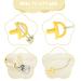 Shop Aolso Baby Pacifier Chain Clips - 2PC Silicone Holder for Boys & Girls - Stylish Bib-Compatible Accessories in Apricot/Gray - Buy Online on GoSupps.com