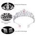 Crystal Rhinestone Wedding Tiara Crown - Elegant Silver Bridal Headpiece for Women and Girls - Buy Online on GoSupps.com