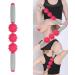Verdant Touch Massage Roller - Muscle Relief & Relaxation Yoga Stick with 3 Balls - Rose Red - Buy Online on GoSupps.com