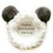 Makeup front ligaments for washing face shower spa mask women girls plush headband hair loop elastic corals fleece hair band with cute pompons gray (panda)