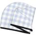 Ultra Plush Microfiber Hair Towel Wrap for Women - Ultra Absorbent Twist Turban for Curly & Thick Hair - Blue Checkboard - Buy Online on GoSupps.com