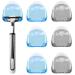 Angoily 6st razor holder with suction cup slider razor wall hook razor blade holder made of plastic wall-mounted clothes rack suck plastic toothbrush holder removable