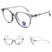 BoGoo Blue Light Blocking Glasses - ANTI BLUE LIGHT glasses HD Vision - Conmputer Gaming Phone - Blue filter Anti Glare Glasses - Light Weight Clear Lens Unisex Men Women Grey
