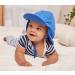LACOFIA Baby Sun Protection Beach Hat - Adjustable Flap Cap for Toddlers 6-18 Months - Super Soft Kids Summer Visor in Blue - Buy Online on GoSupps.com