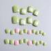 Decorative nail patch small fresh pink and green flowers with white toenails patch removable fake toenails and finished toenails. - Buy Online on GoSupps.com