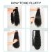 Corn Wave Ponytail Extension Clip in - 22 Wavy Curly Synthetic Hairpiece for Women in Natural Black #1B - Pack of 1 - Buy Online on GoSupps.com