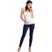 Zeta Ville Maternity Elastic Denim Look Leggings - Navy Jeans - Size 6-8 - Buy Online on GoSupps.com