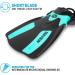 Seaview 180 RAWA Snorkel Fins - Adjustable Swim Fins for Travel - Snorkeling & Diving - Seafoam S/M - Buy Online on GoSupps.com