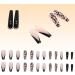 Luvadeyo 24 pcs Long White Ballerina Acrylic Nails - Leopard Pattern False Nails for Women | Full Cover Press-On Nail Art - Buy Online on GoSupps.com