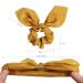 Satin Silk Scrunchies with Bunny Ear Bow - Elegant Hair Ties for Ponytails - Buy Online on GoSupps.com