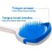 Tongue Brush Tongue Scraper Set for Fresh Breath - 3-Pack Tongue Cleaners in Blue, Green, Red - Buy Online on GoSupps.com