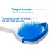 Tongue Brush Scraper Cleaner for Fighting Bad Breath - 2 Pack (Blue & Orange) - Buy Online on GoSupps.com
