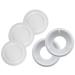 MAM anti-colic accessories set contains 2 anti-colic floor valves for MAM anti-colic baby bottles and 3 locking plates for safe locking 0+ months white