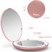Kintion LED Lighted Travel Makeup Mirror 1X/10X Rechargeable Compact Pocket Mirror - Rose Gold - Buy Online on GoSupps.com