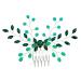 Mikinona Hair Accessories for Rhinestone Hair Comb Crystal Hair Side Comb Bridal Hair Accessory Girl Headpieces for Wedding Green Crystal Hair Comb Hair Accessories for Wedding