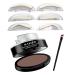 Eyebrow Powder Waterproof Eyebrow Stamp Powder Seal Perfect Nature Eye Brow Powder Tinting Coloring Kit Delicate Shape (301 Light Brown)