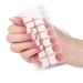 Semi Cured Gel Nails Strips 20 Stickers Semi Cured Nail Wraps Soft Self-Adhesive Gel Nail Stickers High-Quality Gel Nail Polish Strips French Tip Stickers French Manicure Stickers Blush French