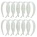 Timoo 20 Pcs Plastic Headbands  1 Wide No Teeth Hair BandsAccessories for DIY & Craft - Perfect for Girls  Women (White)