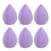 Dolovemk 6 Parts make -up sponge mixer makeup mixer sponge set foundation sponge for liquid make -up handmade handicraft drop shape latex -free (purple 6PCs)