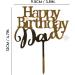 Happy Birthday Dad Cake Topper Gold Acrylic Cake Decoration for Father Men's Birthday Party Decorations - Buy Online on GoSupps.com