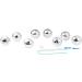Premium Pearl Boules Balls Set - 8 Metal & 1 Wooden Ball for Boules & Boccia Game | Perfect Gift for Men - Includes Spacer & Bag - Buy Online on GoSupps.com