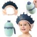 FUNUPUP Baby Shower Cap for Kids Adjustable Toddler Hair Washing Shield with Shampoo Rinse Cup Bathing Cap Baby Shower Visor Shampoo Cap(Crown Blue)