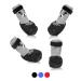 Dog Cat Boots Shoes Socks with Adjustable Waterproof Breathable and Anti-Slip Sole All Weather Protect Paws(Only for Tiny Dog) (S, Black) Small (Pack of 4) Black