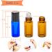 12-Pack Amber Glass Essential Oil Roller Bottles - 3ml Capacity with Stainless Steel Roller Ball and 2 Droppers - Buy Online on GoSupps.com