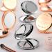 Sister Gifts: Silver Compact Mirror for Bridesmaid, Wedding Day Gift - 2.6 inch Round Folding Handheld Mirror with 1x/2x Magnification - Buy Online on GoSupps.com