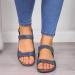 Shop Creev Women's Wedge Heel Sandals - Summer Open Toe Flip Flops & Trekking Shoes in Red & Blue | Comfortable Outdoor Sport Sandals - Buy Online on GoSupps.com