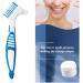 Dental Prosthesis Box with Sieve | Denture Case Set for Storage & Cleaning | White Dental Box with Cleaner Brushes - Buy Online on GoSupps.com