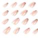 IMSOHOT Long Coffin Press on Nails French Nude Glitter False Nails - 24pcs - Buy Online on GoSupps.com
