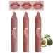 WENJLYJ 3 Pcs Nude Crayon Lipstick Matte Velvet Naked Pencil Lip Gloss Set Waterproof Long Lasting Non-Stick and Non-Smudge Lip Balm Lipstick Sets for Women B
