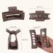 Matte Hair Claw Clips for Women - Strong Hold Medium Rectangle Claw Clip Set for Thick and Thin Hair - Non-slip Styling Accessories - 8 Count - Buy Online on GoSupps.com