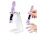 Asimebesty UV Lamps for Gel Nails Mini Handheld UV LED Nail Lamp with Stand Portable Rechargeable Nail Dryer with LED Screen 20/60/90S Timer Flash Cure UV Nail Lamp for Fast Drying Violet