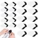 flintronic 20 Pairs Sneaker Repair Patch Heel Patch Shoe Heel Repair Sneaker Leather Heel Protector Heel Pad Repair for Most Types 20 Pairs Black & White