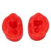 Simulated Ear Model Large Base Silicone Soft Great Toughness Pair Ear Model for Hospitals for Point Acupuncture(Red)