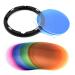 Godox AK-R16 Diffuser Plate with V11T Color Temperature Adjustment Gel Set for Godox V1-C, V1-N, V1-S Speedlite, AD200, AD200PRO with H200R Flash Head (16 Color 32 Pieces)