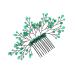Ipetboom Green Branches and Leaves Hair Comb Rhinestone Hair Wedding D cor Bridal Hair Comb Bride Hair Clip Bride Wedding Hair Comb Styling Hair Clips Crystal Banquet Leaf Metal