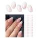 Semi Cured Gel Nail Strips (A Ombre Pink)-20 PCS Gradient Pink Gel Nail Stickers | Gel Nail Wraps | UV Light Required Salon Quality & Easy to Use