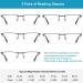 EYECEDAR 5-Pack Reading Glasses for Men Metal Gunmetal Half Frame Spring Hinges Eyeglasses Readers 1.00 Gunmetal 1.0 x - Buy Online on GoSupps.com