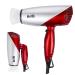 JINRI 1875W Foldable Travel Hair Dryer Dual Voltage Blow Dryer & Foldable Handle Lightweight Negative Ionic Folding Hair Dryer Red