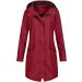 oelaio Women's Lightweight Hooded Raincoat Waterproof Packable Active Outdoor Rain Jacket Trench Coat for Teen Girls Wine Large - Buy Online on GoSupps.com
