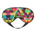 SSIMOO Colorful Triangle Pattern Print Double-Sided Eye Mask Soft and Light Blocking for Enhancing Sleep Quality Black