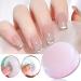 French Nail Stamp Template Kit with 1 Stamper & 2 Clear Jelly Silicone Plates - Easy DIY Nail Art Designs - Pink - Buy Online on GoSupps.com