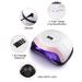 Birshe Geln gel Lamp UV LED 168W - Professional Portable Nail Dryer for Gel Polish with Timer & LCD Display (Elegant White Pink) - Fast Shipping Worldwide - Buy Online on GoSupps.com